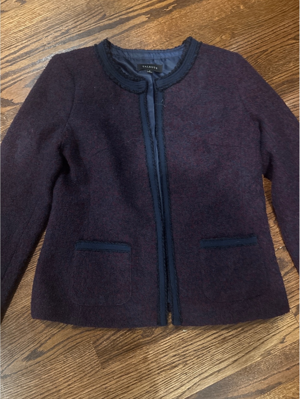 NWOT Talbots Maroon and Navy Blazer Size 4